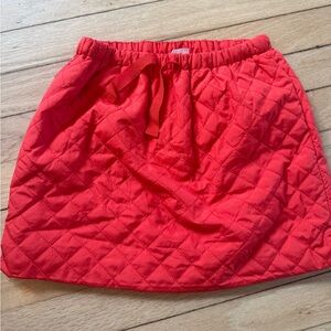 J CREW CREWCUTS Girls quilted puffy skirt in dark orange size 8 EUC
